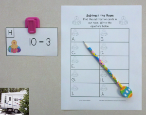 Easter subtract the room freebie record page and easter pencil with camper copy